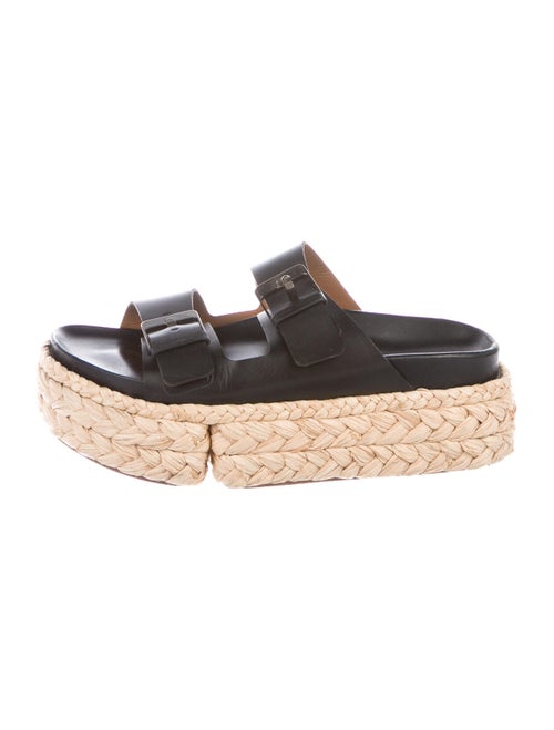 Robert Clergerie Leather Espadrilles Black