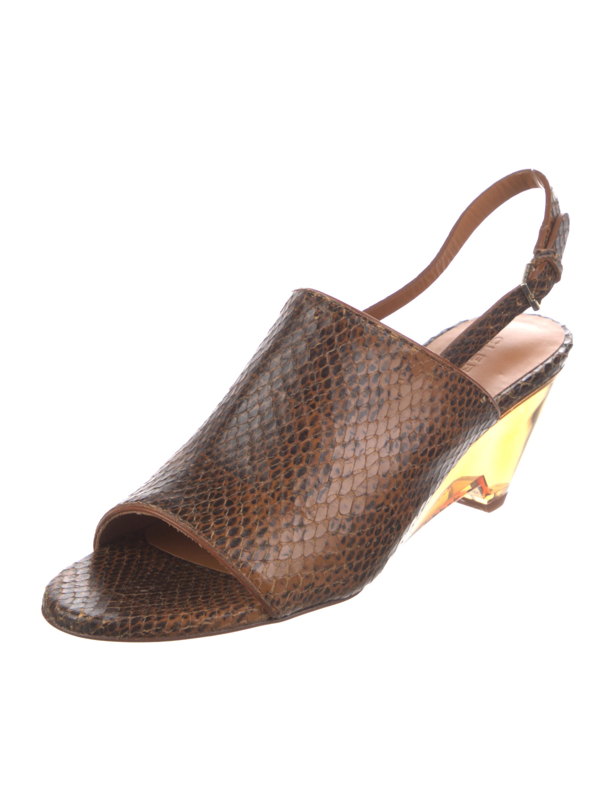 ROBERT CLERGIERE snakeskin sandals 37.5