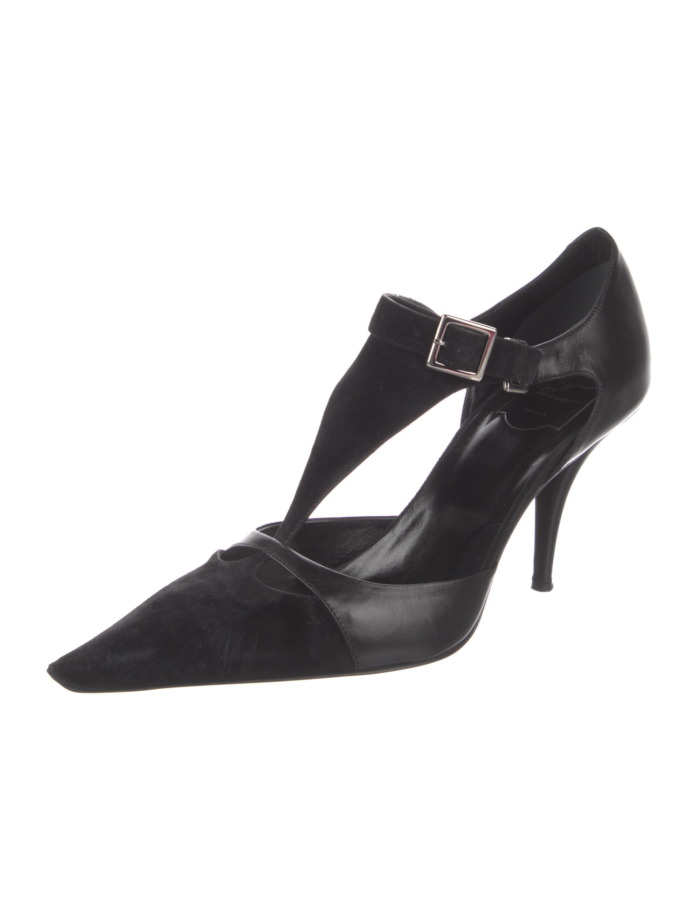 Robert Clergerie Leather T-Strap Pumps