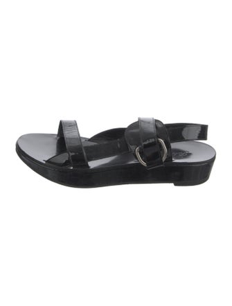 Robert Clergerie Patent Leather Slingback Sandals