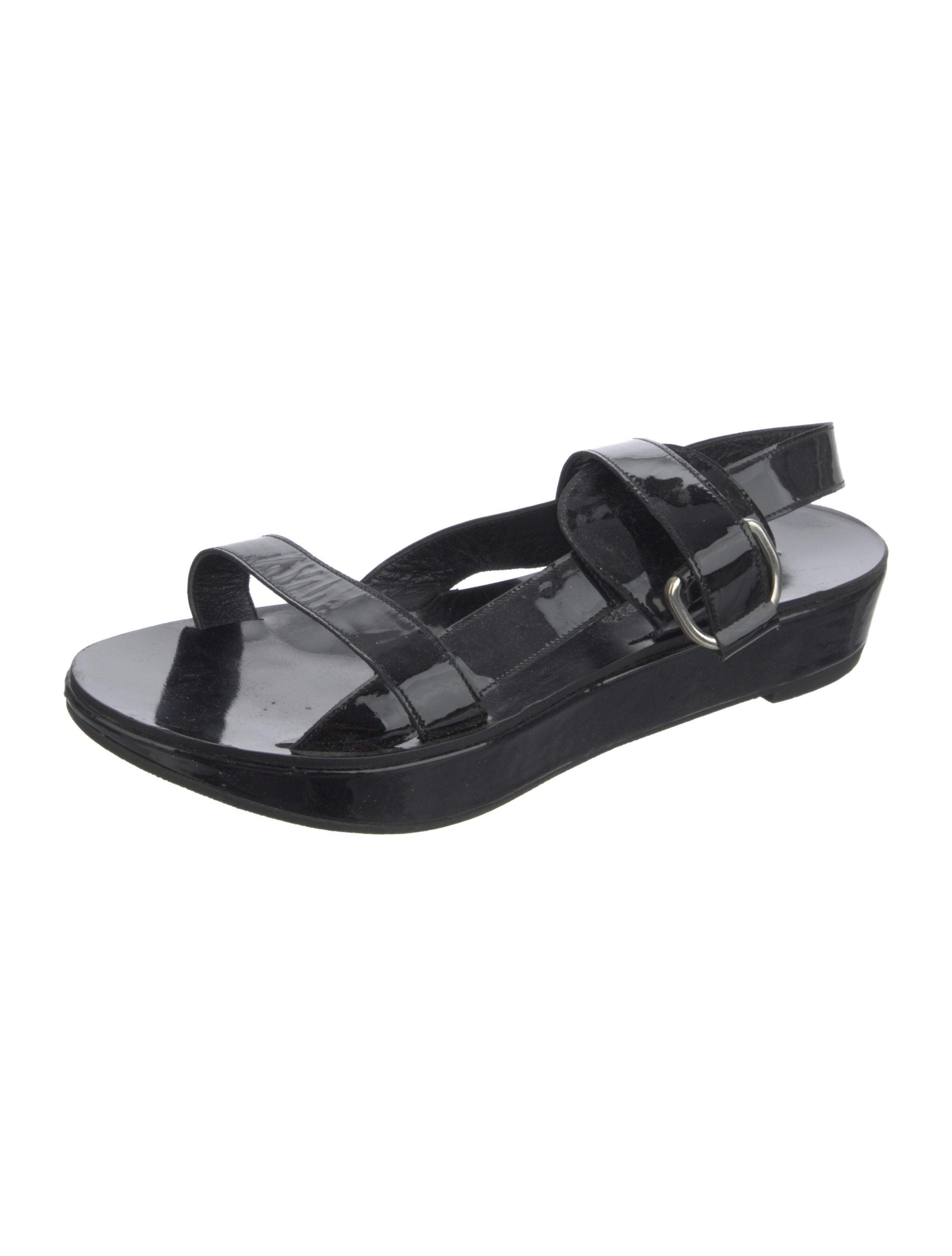 Robert Clergerie Patent Leather Slingback Sandals