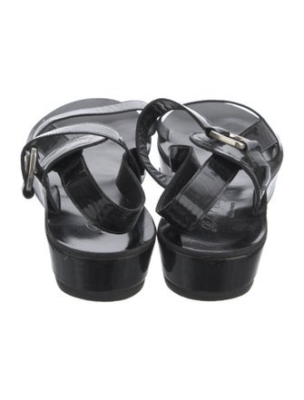 Robert Clergerie Patent Leather Slingback Sandals