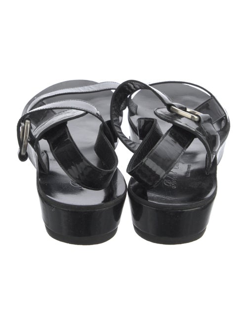 Robert Clergerie Patent Leather Slingback Sandals