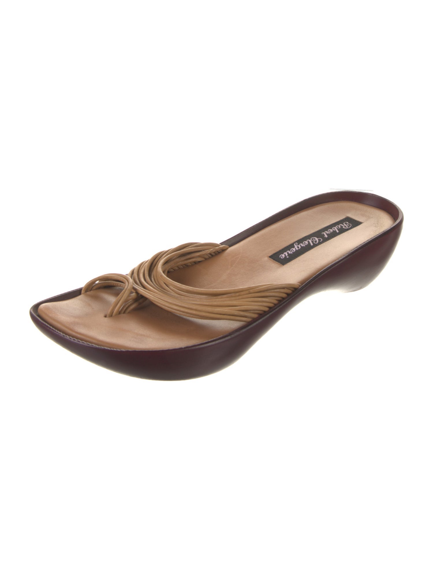 Robert Clergerie Leather Printed Slides