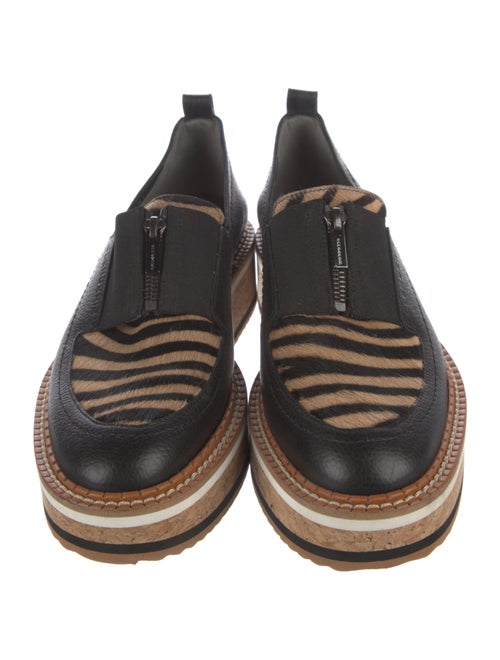 Robert Clergerie Leather Animal Print Espadrilles