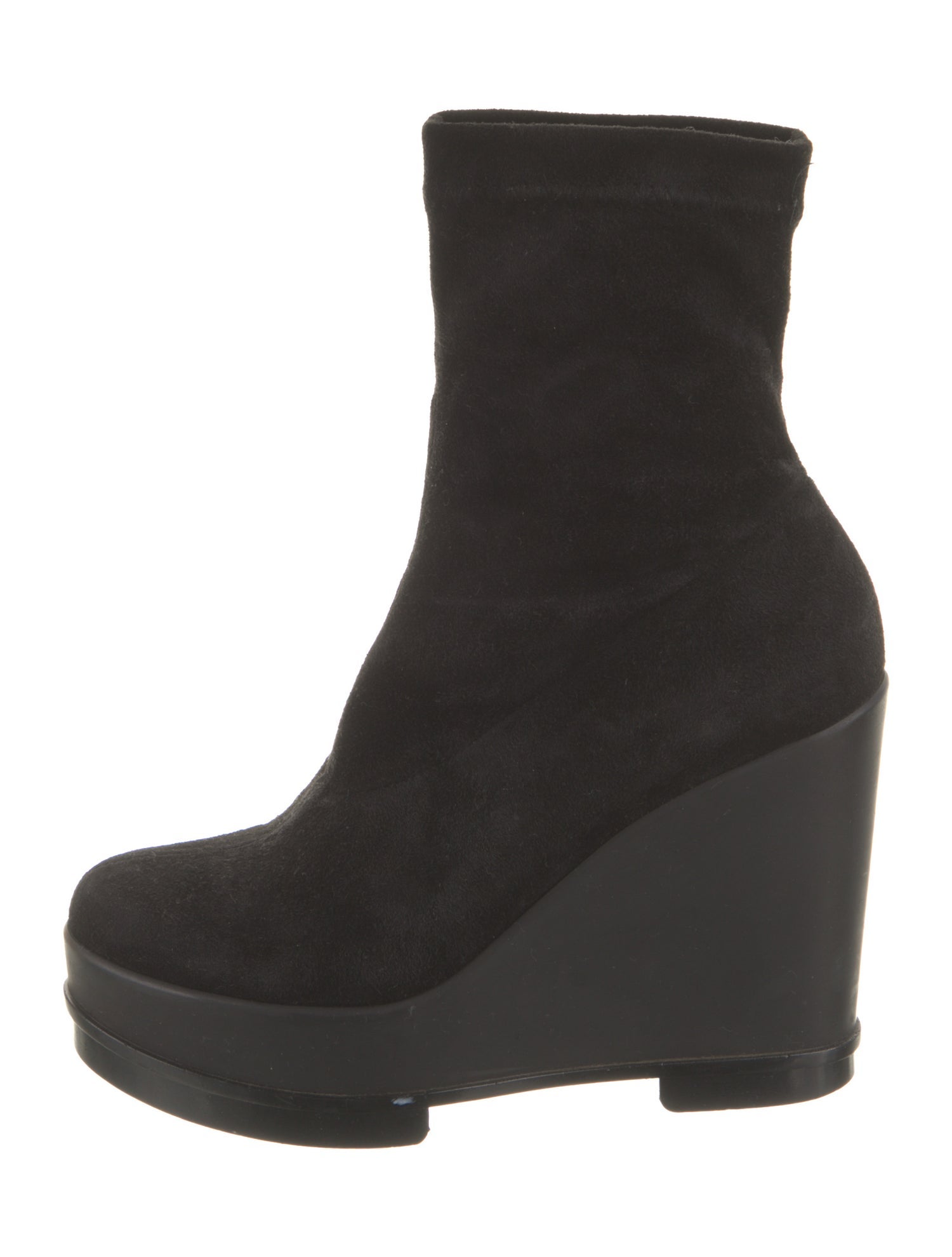 Robert Clergerie Suede Sock Boots Black Boots, Shoes ROG60568 The