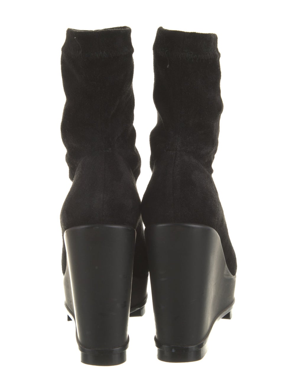 Robert Clergerie Suede Sock Boots Black Boots, Shoes ROG60568 The