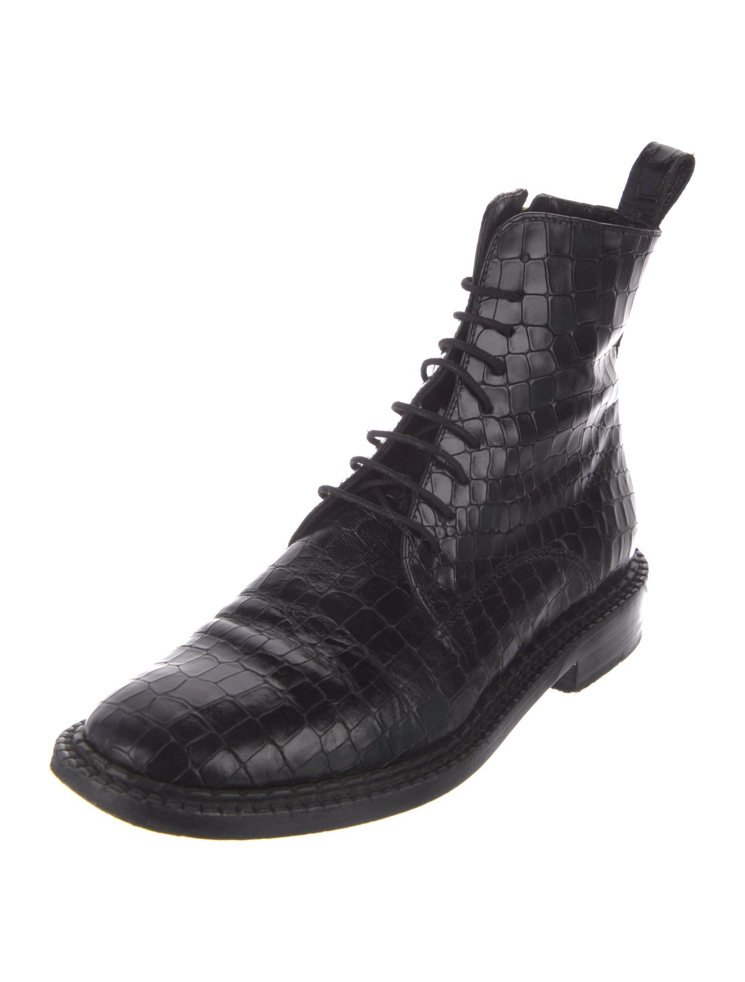 Robert Clergerie Leather Combat Boots