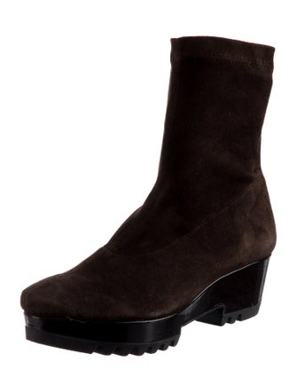 Robert Clergerie Suede Sock Boots