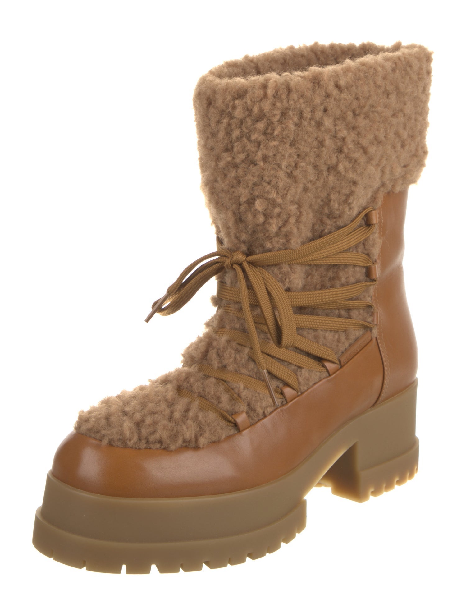 Robert Clergerie Leather Lace-Up Boots