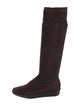 Robert Clergerie VEL STECH TECK DN Suede Riding Boots