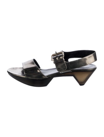 Robert Clergerie Patent Leather Slingback Sandals