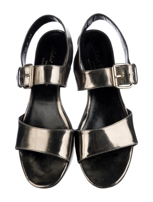 Robert Clergerie Patent Leather Slingback Sandals