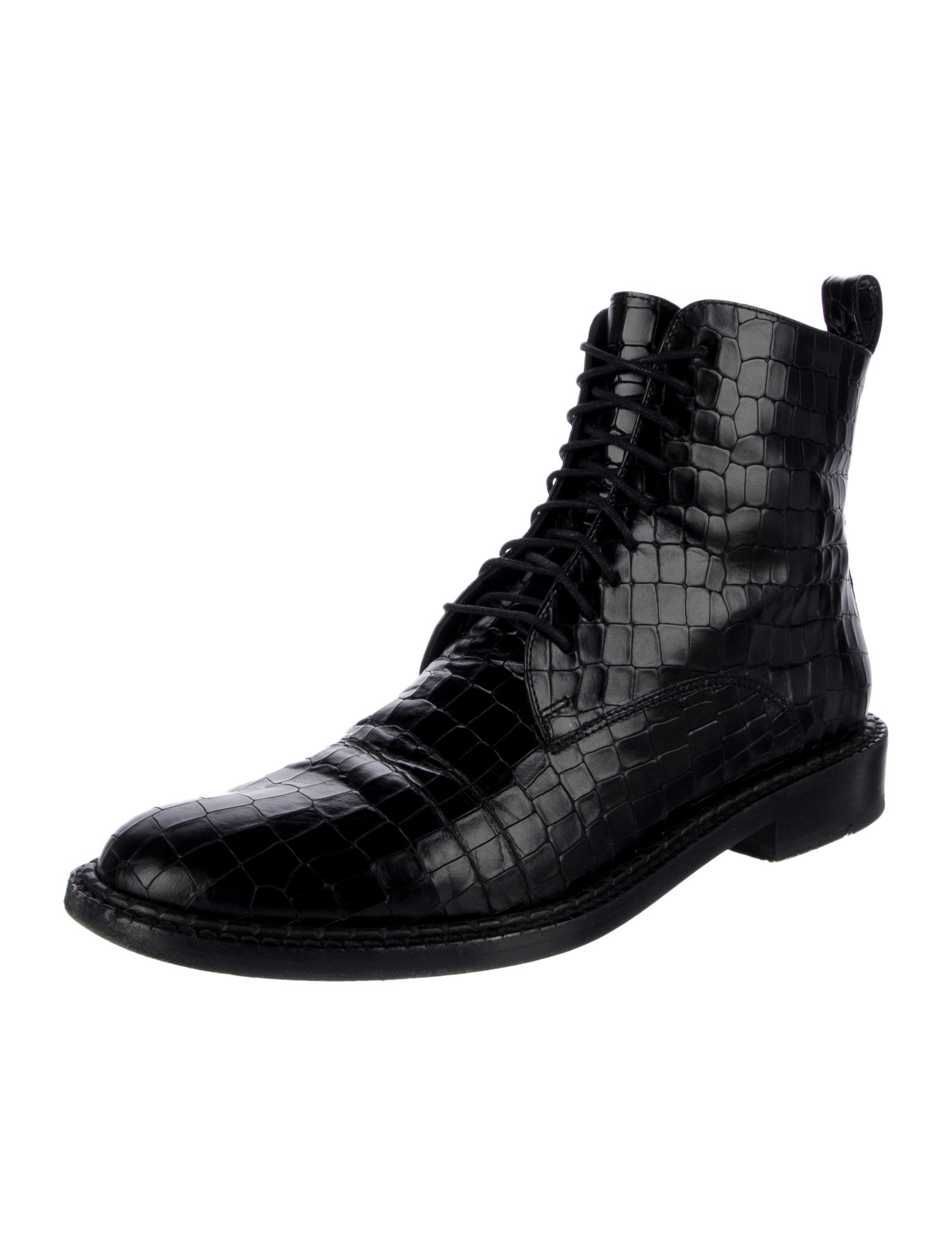 Robert Clergerie Leather Combat Boots