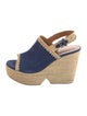 Robert Clergerie Suede Colorblock Pattern Espadrilles