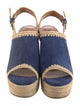 Robert Clergerie Suede Colorblock Pattern Espadrilles
