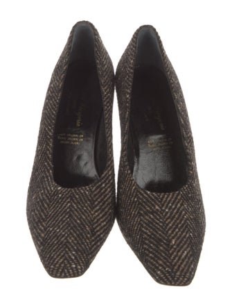 Robert Clergerie Tweed Printed Pumps