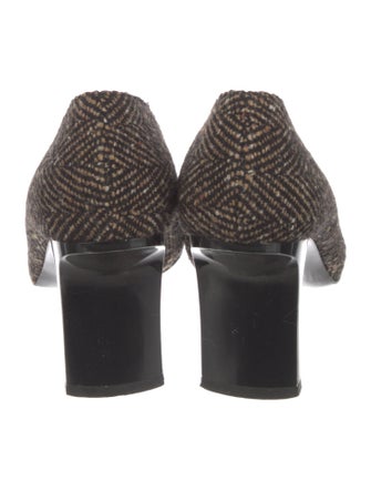 Robert Clergerie Tweed Printed Pumps