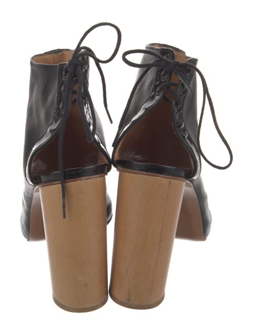 Robert Clergerie Leather Cutout Accent Lace-Up Boots