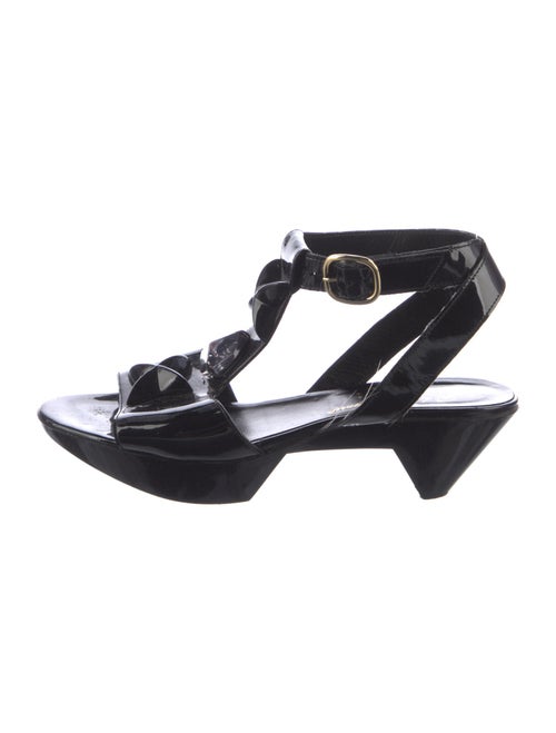 Robert Clergerie Patent Leather T-Strap Sandals