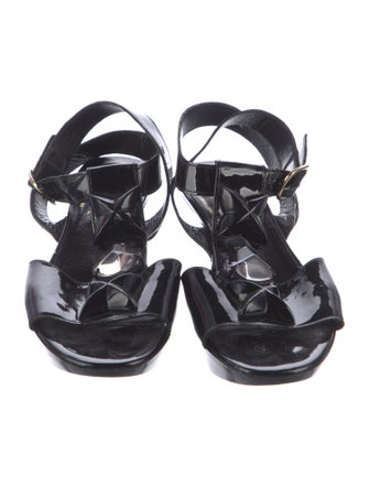 Robert Clergerie Patent Leather T-Strap Sandals
