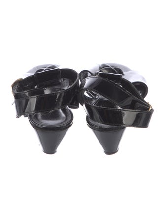 Robert Clergerie Patent Leather T-Strap Sandals