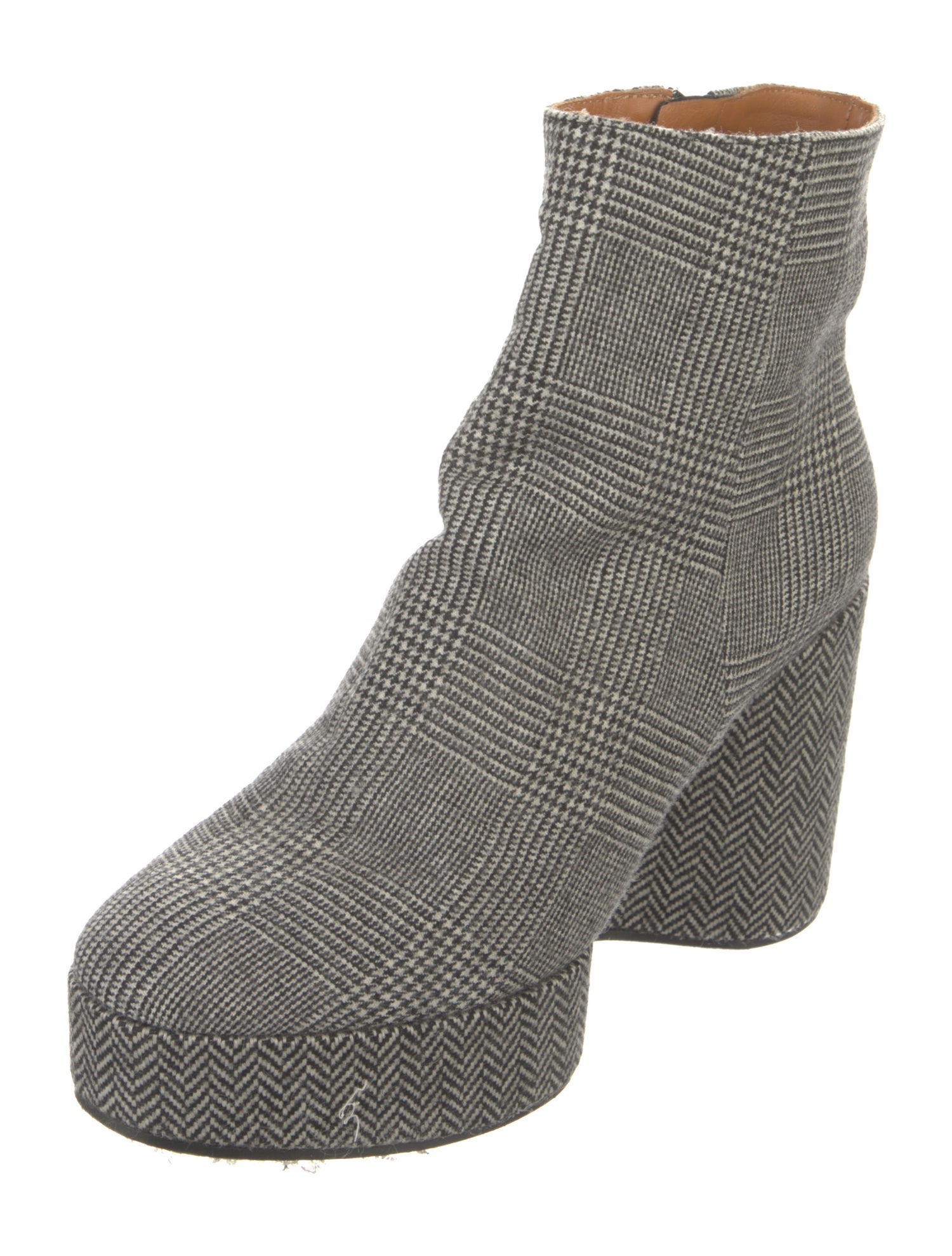 Robert Clergerie Houndstooth Print Sock Boots