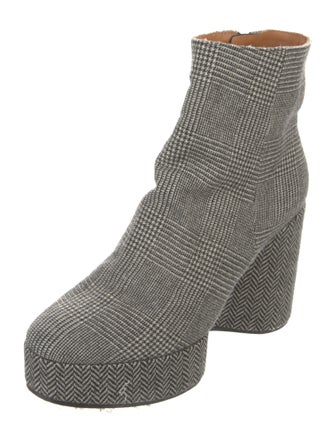 Robert Clergerie Houndstooth Print Sock Boots