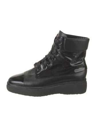 Robert Clergerie Patent Leather Combat Boots