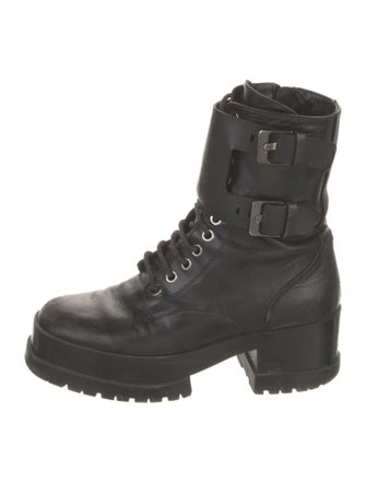 Robert Clergerie Leather Combat Boots