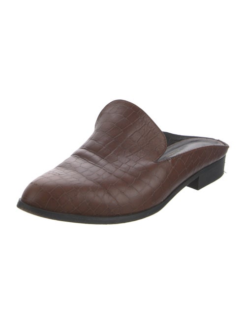 Robert Clergerie Embossed Leather Slides