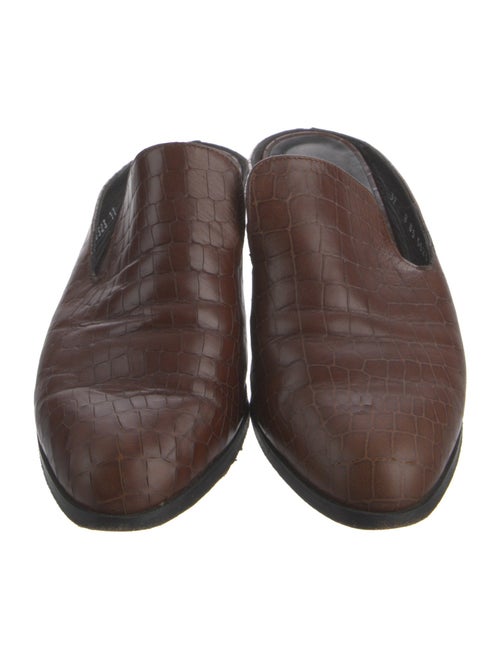 Robert Clergerie Embossed Leather Slides