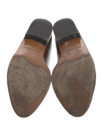 Robert Clergerie Embossed Leather Slides