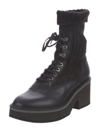 Robert Clergerie Leather Combat Boots