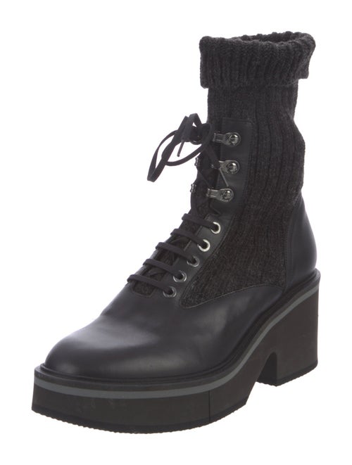 Robert Clergerie Leather Combat Boots