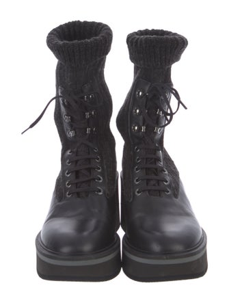 Robert Clergerie Leather Combat Boots