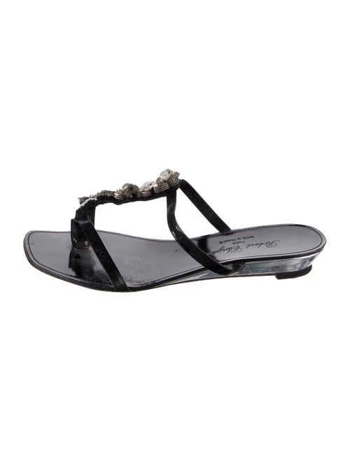 Robert Clergerie Patent Leather T-Strap Sandals