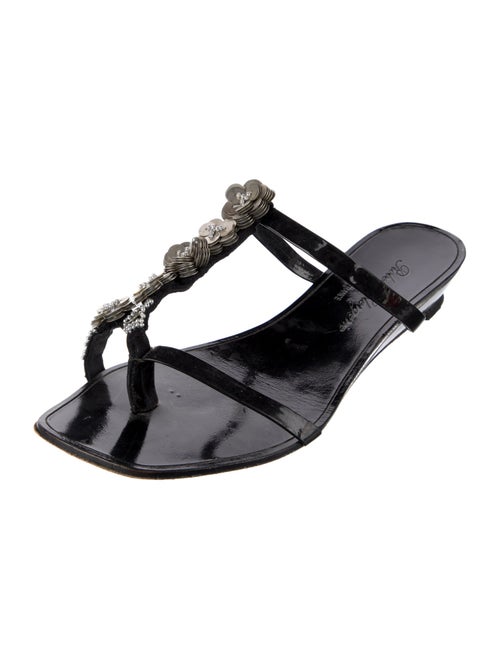 Robert Clergerie Patent Leather T-Strap Sandals