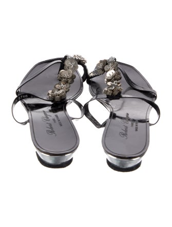 Robert Clergerie Patent Leather T-Strap Sandals