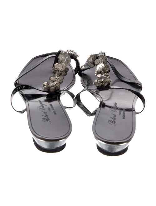 Robert Clergerie Patent Leather T-Strap Sandals