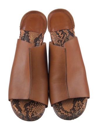 Robert Clergerie Leather Slides