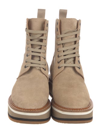 Robert Clergerie Suede Combat Boots
