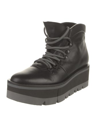 Robert Clergerie Leather Lace-Up Boots