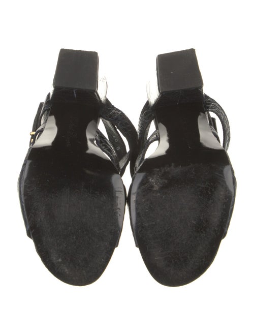 Robert Clergerie Embossed Leather Slingback Sandals