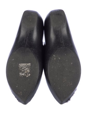 Robert Clergerie Ponyhair Fur Trim Mules