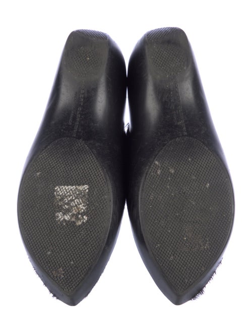 Robert Clergerie Ponyhair Fur Trim Mules