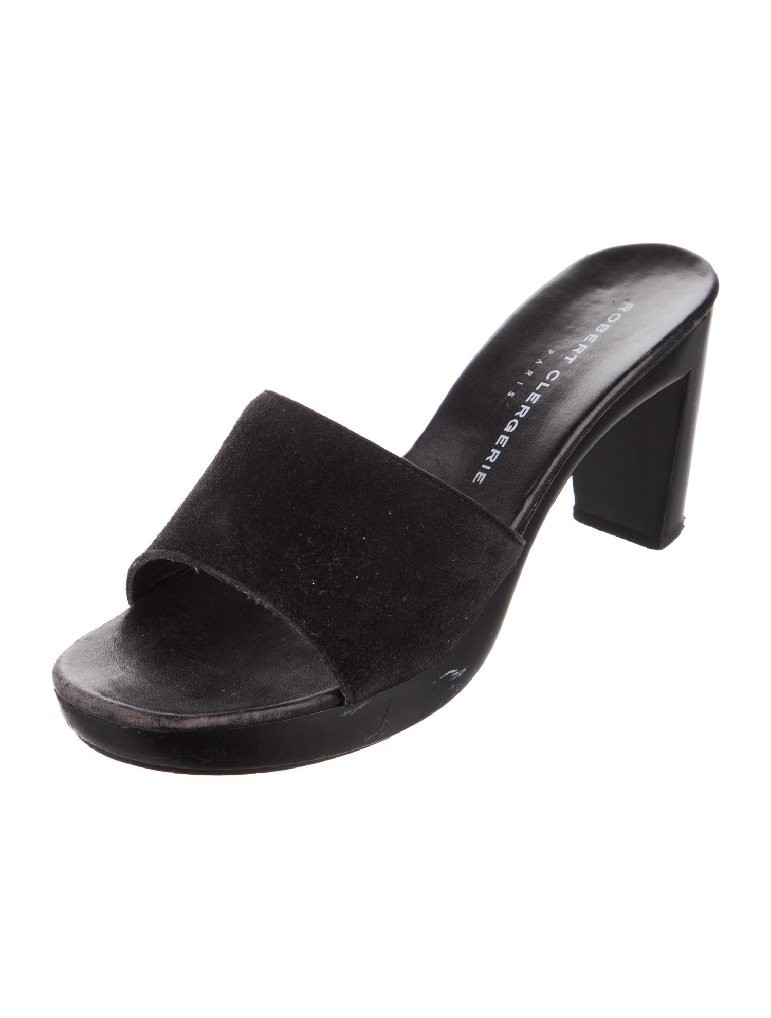 Robert Clergerie Vintage Suede Slides