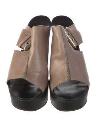 Robert Clergerie Leather Slides