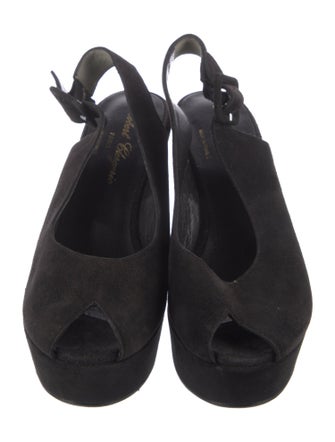 Robert Clergerie Suede Slingback Pumps