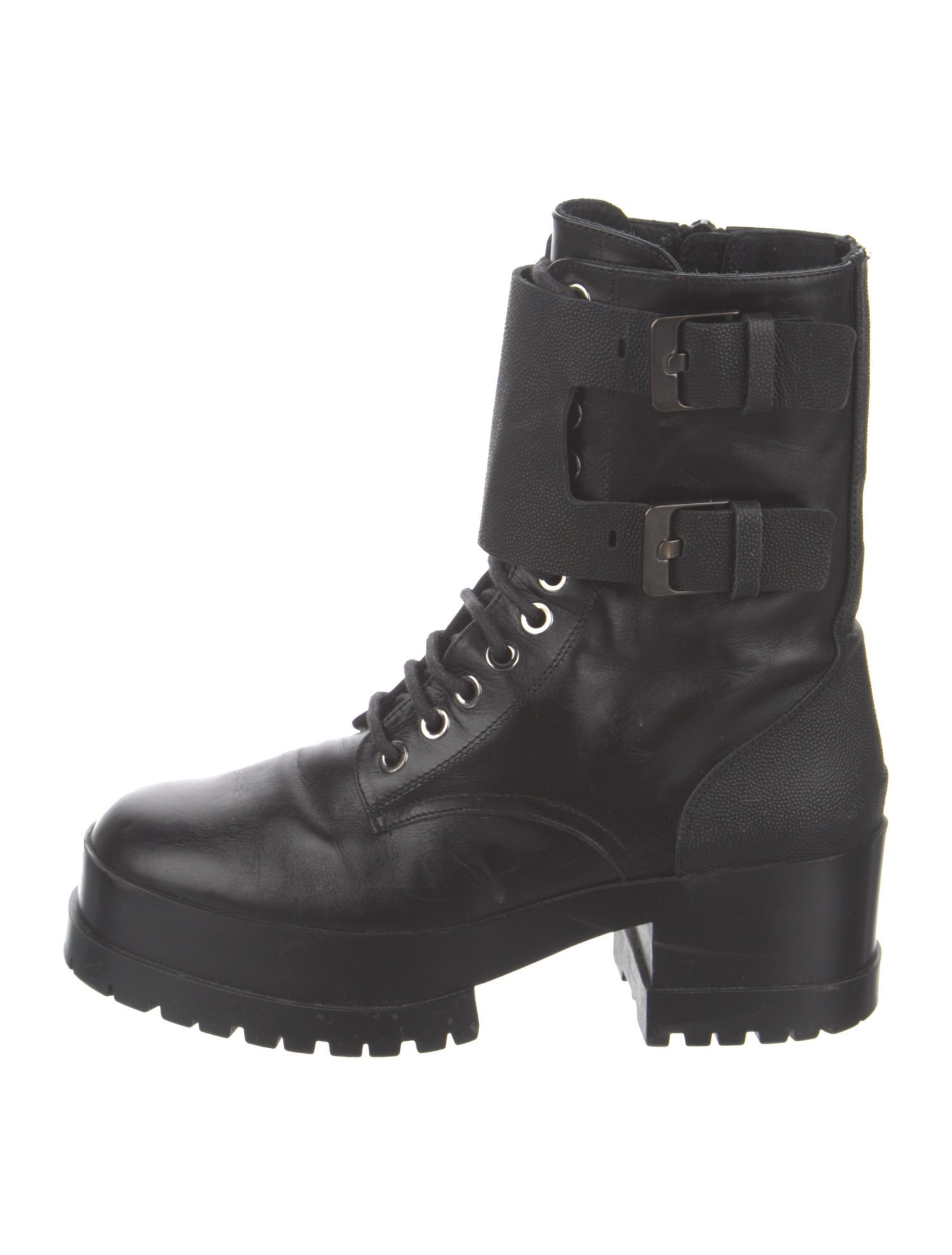 Robert Clergerie Leather Combat Boots